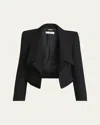 Chloé Wool Gabardine Crop Jacket In Black