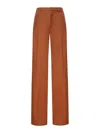 Chloé Wool Gabardine Flared Trousers In Red