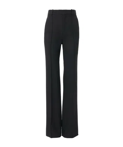 Chloé Wool Gabardine High-waist Pants In Black