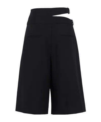 Chloé Wool Gabardine Shorts In Black