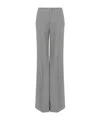 Chloé Wool Grain Bell Bottoms In Gray