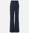 Chloé Tailored  In Wool Grain De Poudre Trousers Blue In Blau