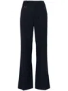 Chloé Tailored  In Wool Grain De Poudre Trousers Blue In Blue