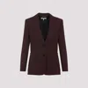 Chloé Dark Purple Wool Jacket In Burgundy