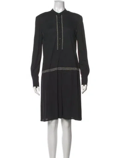 Pre-owned Chloé Wool Knee-length Dress In Black