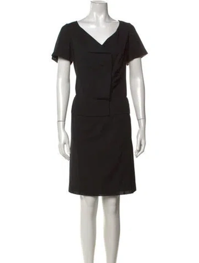 Pre-owned Chloé Wool Knee-length Dress In Black