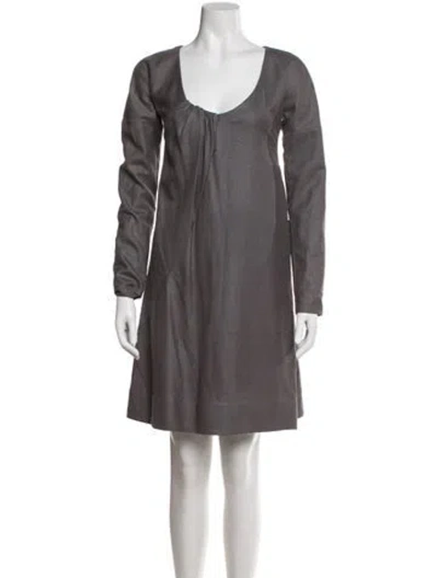Pre-owned Chloé Wool Knee-length Dress In Gray