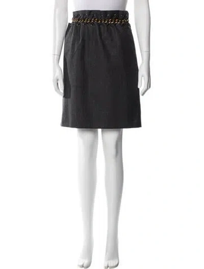 Pre-owned Chloé Wool Knee-length Skirt In Black