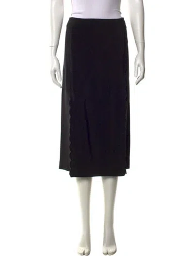 Pre-owned Chloé Wool Knee-length Skirt In Black