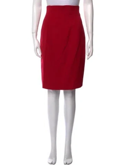 Pre-owned Chloé Wool Knee-length Skirt In Burgundy