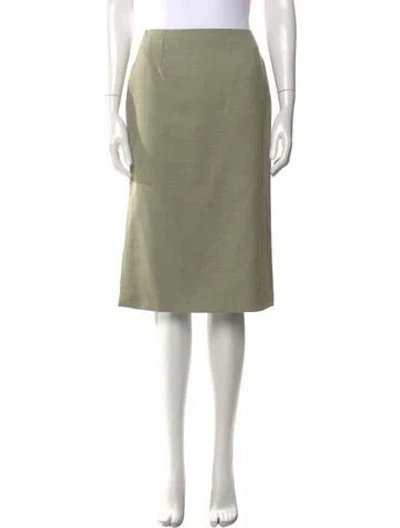 Pre-owned Chloé Wool Knee-length Skirt In Green