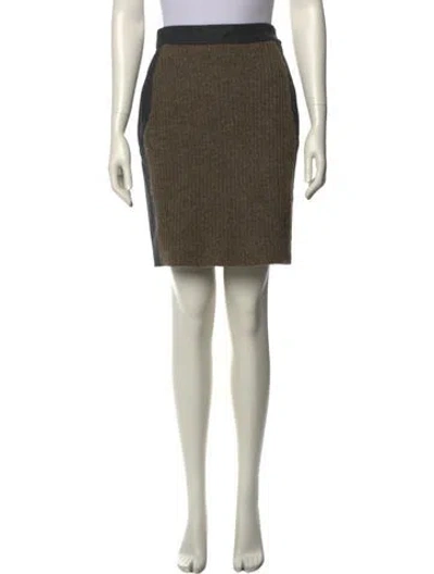 Pre-owned Chloé Wool Knee-length Skirt In Green