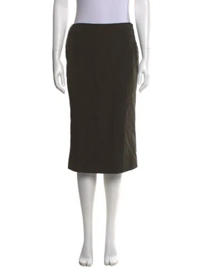 Pre-owned Chloé Wool Knee-length Skirt In Green