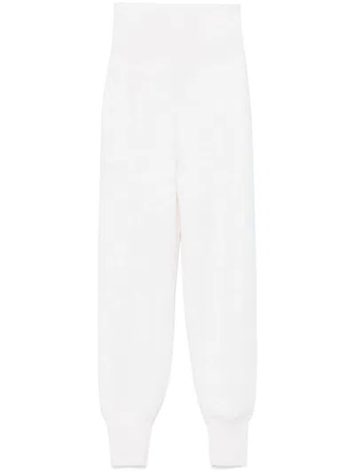 Chloé Wool Knitted Trousers In White