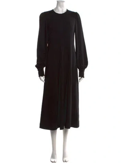 Pre-owned Chloé Wool Long Dress In Black