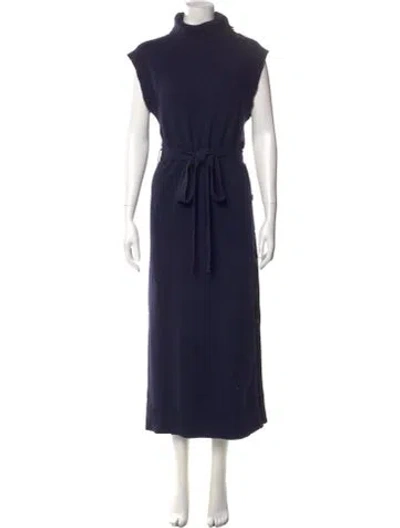 Pre-owned Chloé Wool Long Dress In Blue