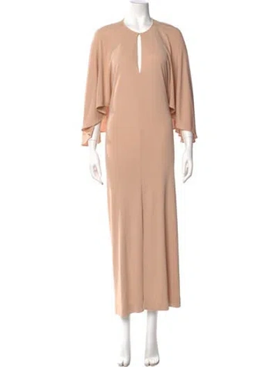 Pre-owned Chloé Wool Long Dress In Pink