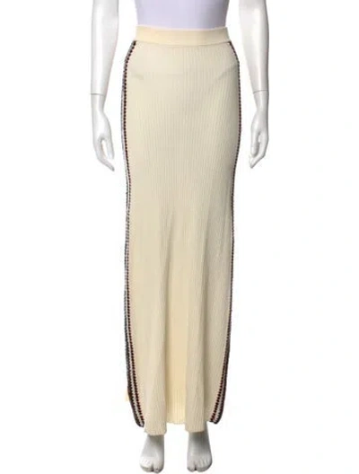 Pre-owned Chloé Wool Long Skirt In Neutral