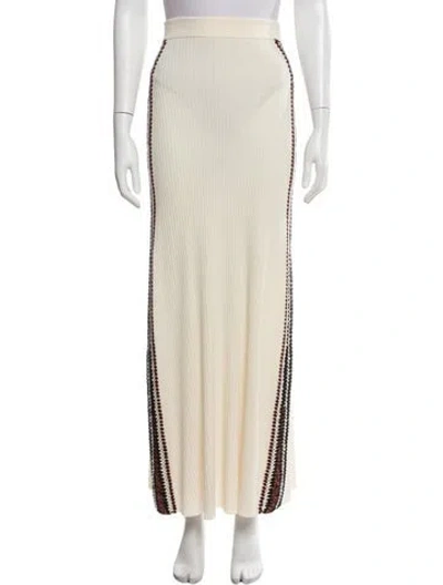 Pre-owned Chloé Wool Long Skirt W/ Tags In Neutral