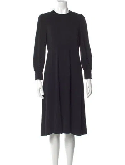 Pre-owned Chloé Wool Midi Length Dress In Black