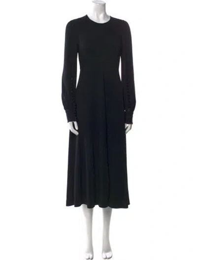 Pre-owned Chloé Wool Midi Length Dress In Blue