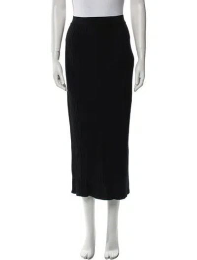 Pre-owned Chloé Wool Midi Length Skirt In Black