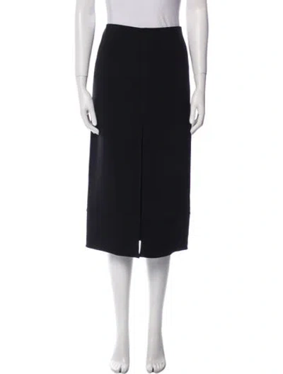Pre-owned Chloé Wool Midi Length Skirt In Black