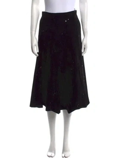 Pre-owned Chloé Wool Midi Length Skirt In Black