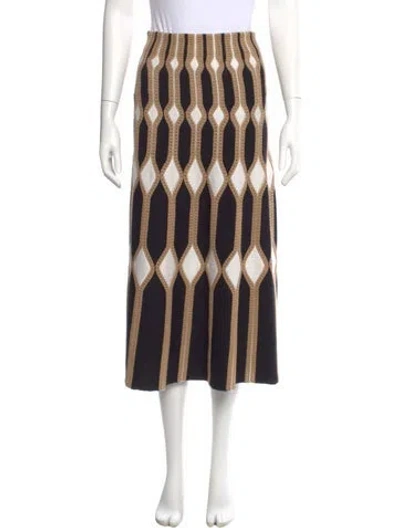 Pre-owned Chloé Wool Midi Length Skirt In Black