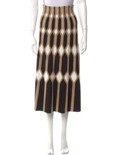 Pre-owned Chloé Wool Midi Length Skirt In Black