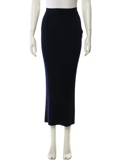Pre-owned Chloé Wool Midi Length Skirt In Blue