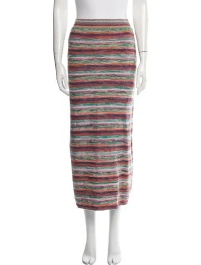 Pre-owned Chloé Wool Midi Length Skirt In Purple