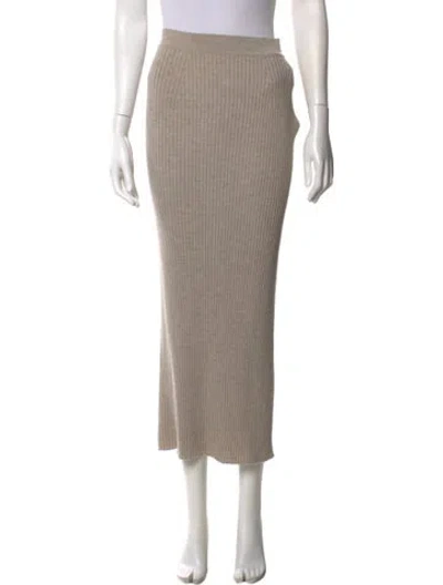 Pre-owned Chloé Wool Midi Length Skirt W/ Tags In Gray