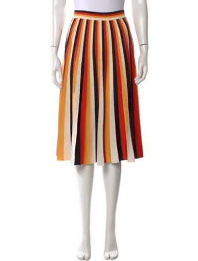 Pre-owned Chloé Wool Midi Length Skirt W/ Tags In Multi