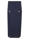 Chloé Side-slits Midi Skirt In Blue