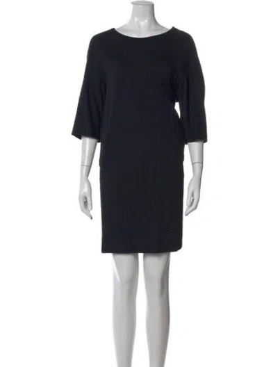 Pre-owned Chloé Wool Mini Dress In Black