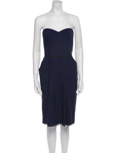 Pre-owned Chloé Wool Mini Dress In Blue
