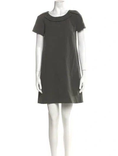 Pre-owned Chloé Wool Mini Dress In Gray