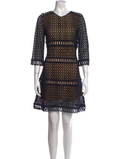 Pre-owned Chloé Wool Mini Dress W/ Tags In Black