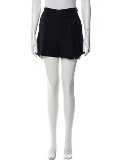 Pre-owned Chloé Wool Mini Shorts In Blue