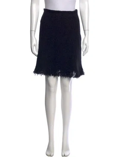 Pre-owned Chloé Wool Mini Skirt In Black
