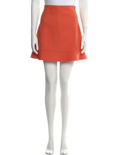 Pre-owned Chloé Wool Mini Skirt In Orange