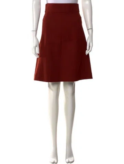 Pre-owned Chloé Wool Mini Skirt In Orange