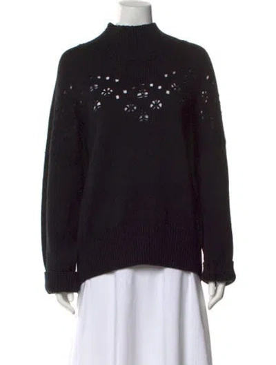Pre-owned Chloé Wool Mock Neck Sweater In Black