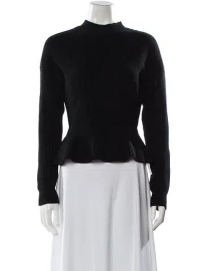 Pre-owned Chloé Wool Mock Neck Sweater In Black