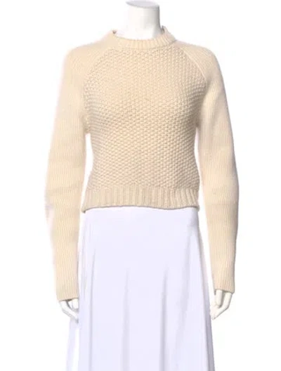 Pre-owned Chloé Wool Mock Neck Sweater In Neutral