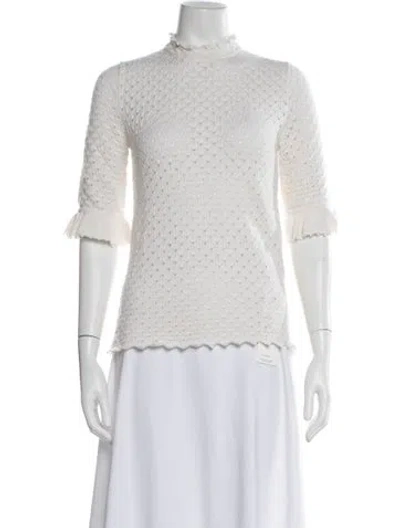 Pre-owned Chloé Wool Mock Neck Sweater In Neutral