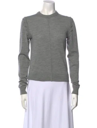 Pre-owned Chloé Wool Mock Neck Sweatshirt In Gray