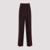 Chloé Suits Pant With Waist Pleats Trousers Bordeaux In Burgundy
