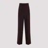 Chloé Dark Purple Wool Pants In Burgundy